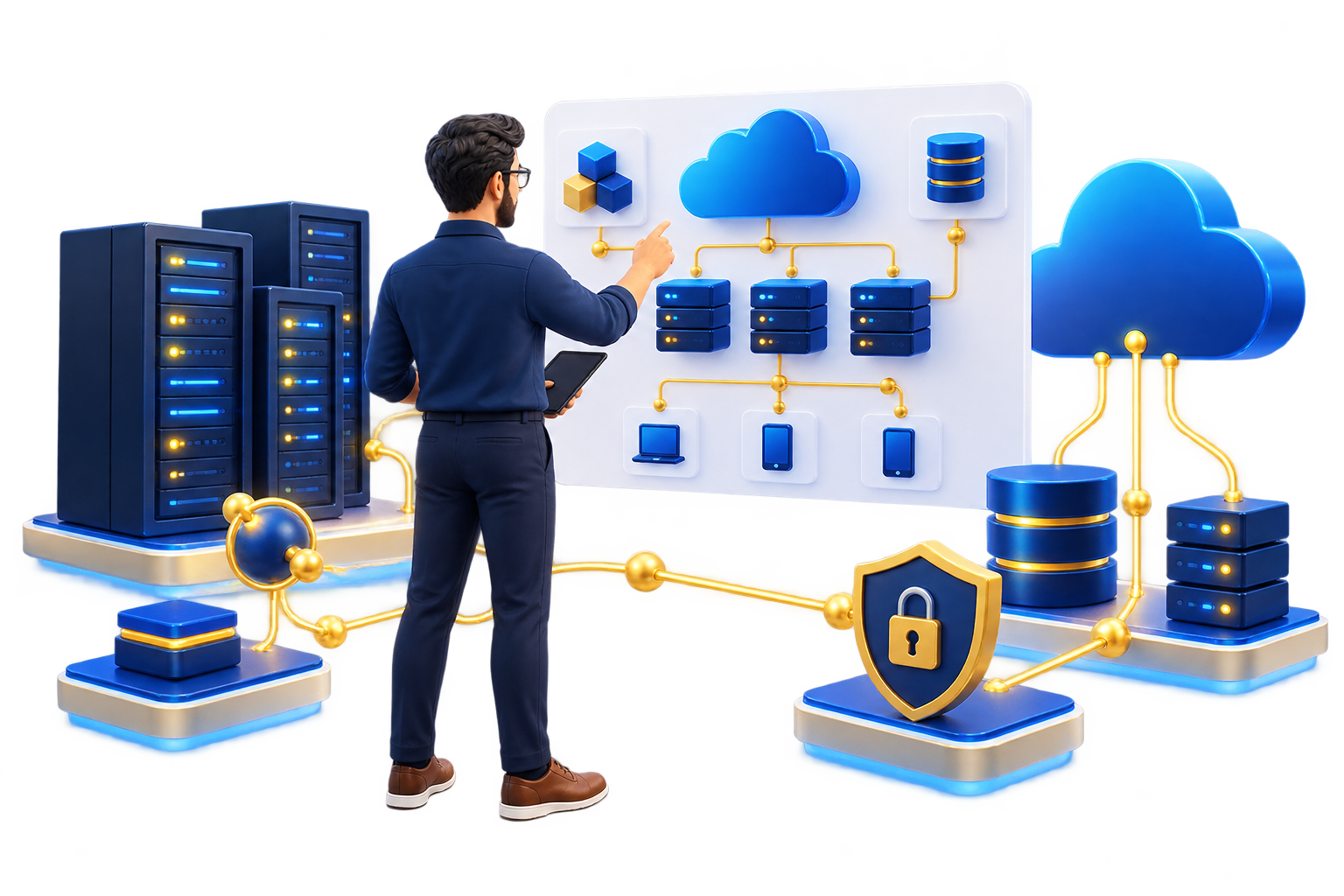 Cloud & Digital Infrastructure technology services illustration